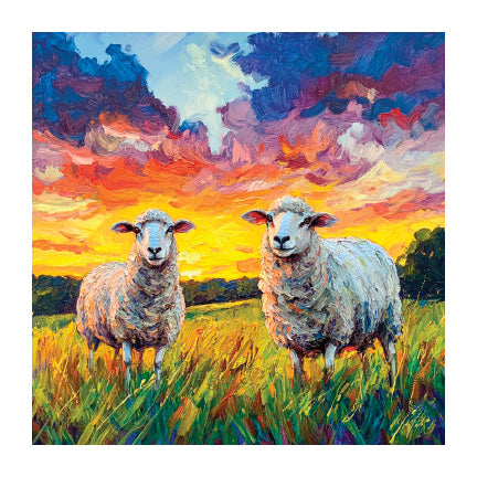 Needle Felting - Sunset Sheep
